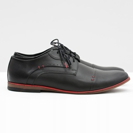 Gejms Sapatos elegantes masculinos de couro preto Isacco 2
