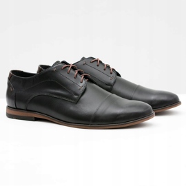 Gejms Sapatos Livio de Couro Preto Masculino 1