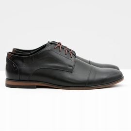 Gejms Sapatos Livio de Couro Preto Masculino 2
