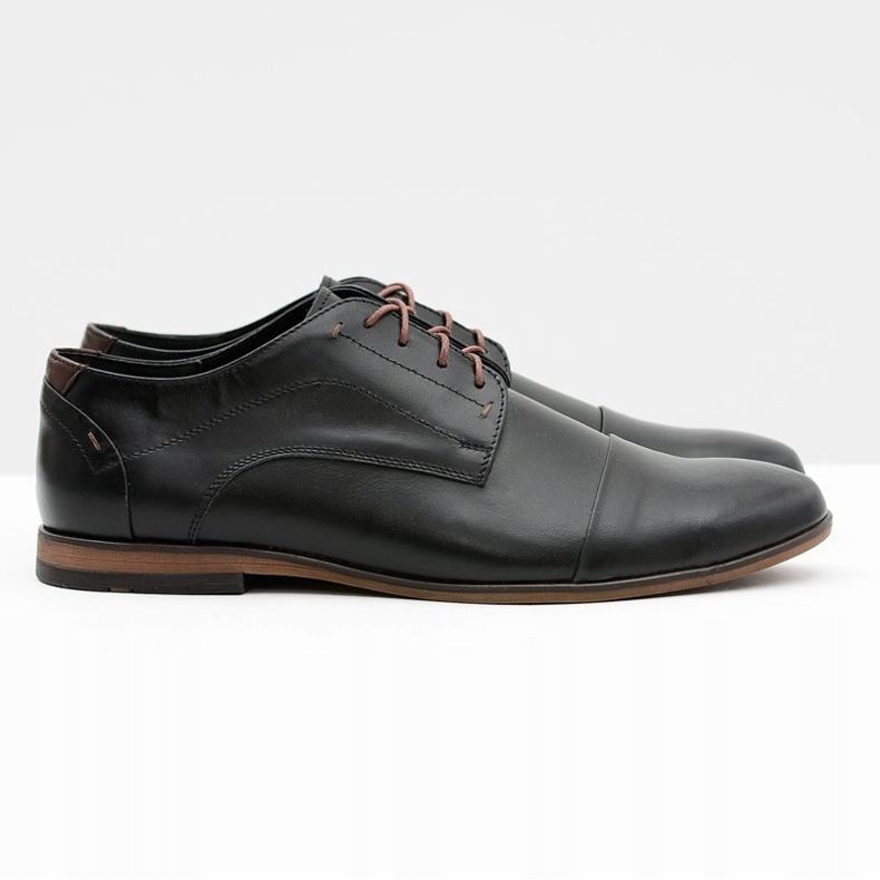 Gejms Sapatos Livio de Couro Preto Masculino 2