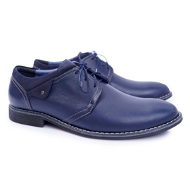 Bednarek Polish Shoes Brogues masculino Bednarek elegante couro azul marinho Oliviero azul-marinho 1