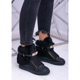 Botas Lu Boo Pretas com Pele Gisele Natural preto 1 Botas Lu Boo Pretas com Pele Gisele Natural preto 1