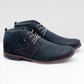 Gino Tuzzi Grenade Masculino Couro Sapatos Graziano azul marinho 1