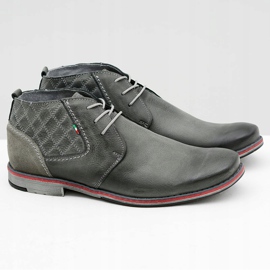 Gino Tuzzi Sapatos de couro masculino cinza Graziano 1