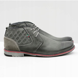 Gino Tuzzi Sapatos de couro masculino cinza Graziano 2