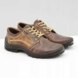 Joker Favello Masculino Clássico Couro Marrom Brogues 1