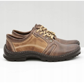 Joker Favello Masculino Clássico Couro Marrom Brogues 2