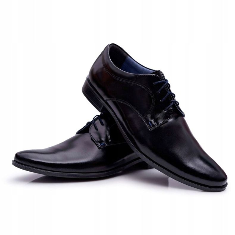 Bednarek Polish Shoes Brogues Masculino Bednarek Elegante Couro Lacado Preto Gaspare 1