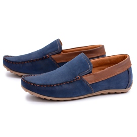 Mocassins Neex Couro Masculino Pardon Slip-On Shoes azul marinho 1