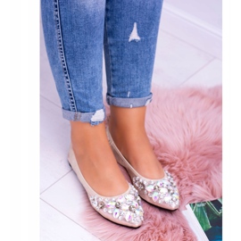 Lu Boo Golden Ballerinas on Elastic Stones Even dourado 2 Lu Boo Golden Ballerinas on Elastic Stones Even dourado 2