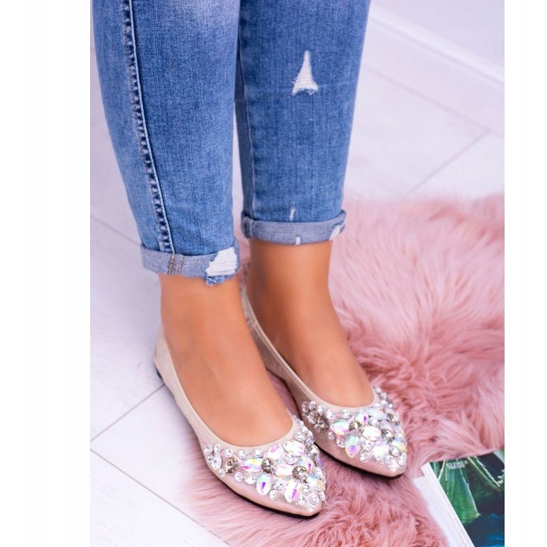 Lu Boo Golden Ballerinas on Elastic Stones Even dourado 2 Lu Boo Golden Ballerinas on Elastic Stones Even dourado 2