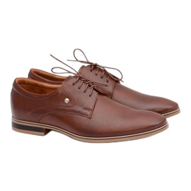 Mario Boschetti Sapatos elegantes de couro marrom Refugio 1