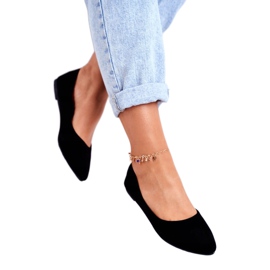 PS1 Bailarinas negras femininas camurça bueno preto 2