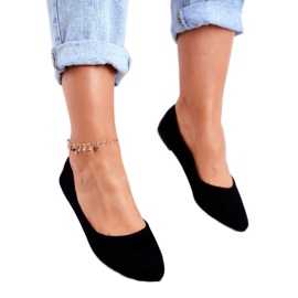 PS1 Bailarinas negras femininas camurça bueno preto 1