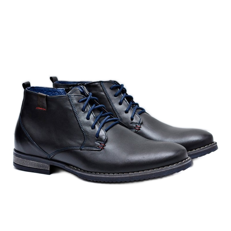 Botas masculinas de couro preto tênis Nikopol 672 1