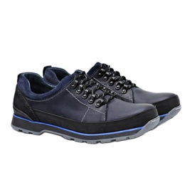 KOMODO Brogues masculino azul marinho exterior Ivar 1