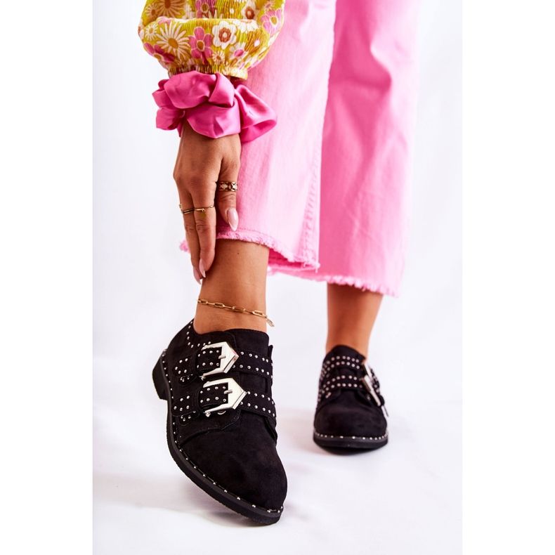 Brogues feminino Lu Boo Black Cozy preto 1