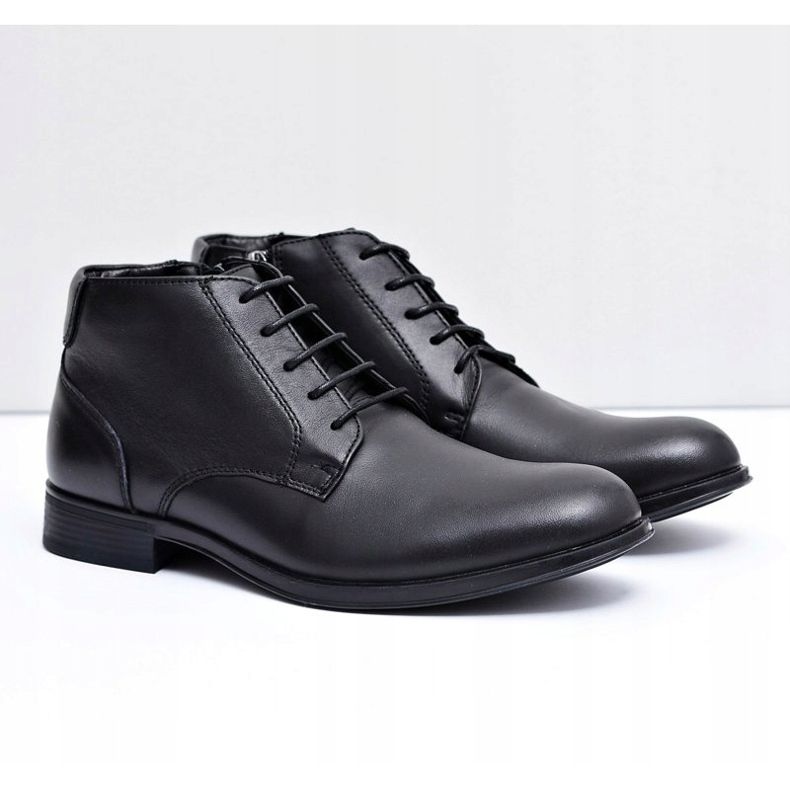 EVE Sapatos masculinos de couro preto Artemigo 1
