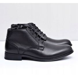 EVE Sapatos masculinos de couro preto Artemigo 2