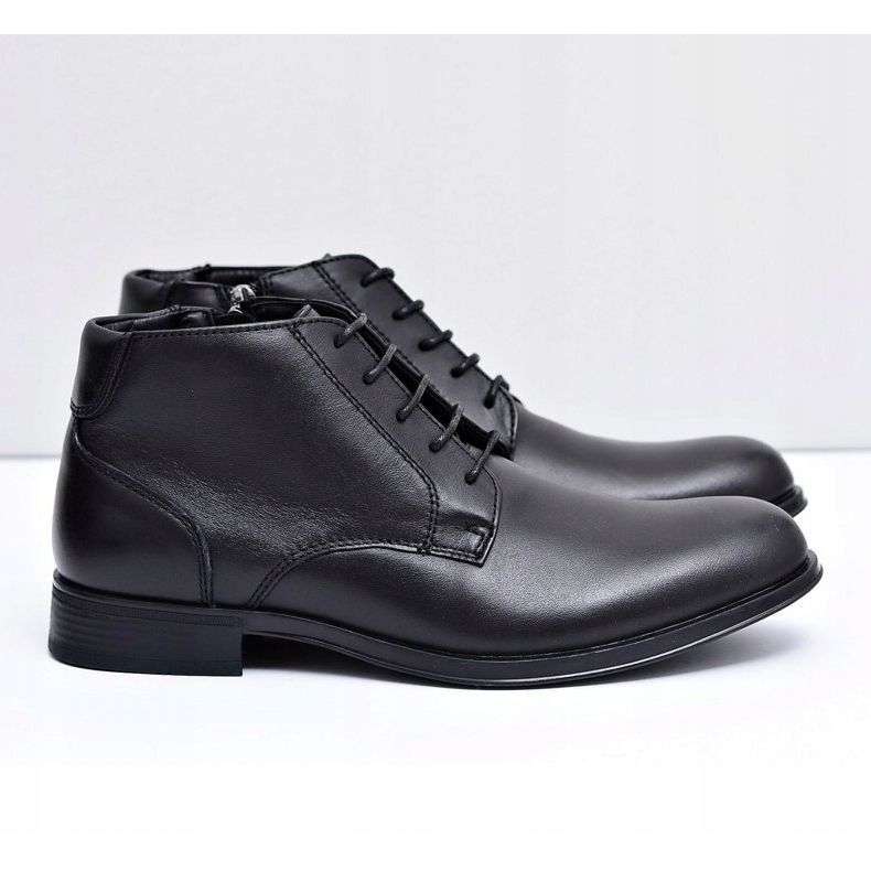 EVE Sapatos masculinos de couro preto Artemigo 2