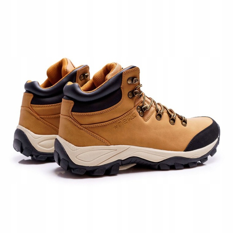 EVE Tênis de trekking masculino aquecidos com Cordeiro Jax marrom 1