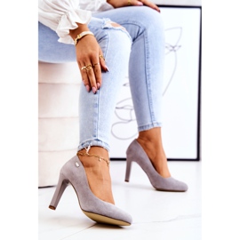 Bombas de camurça cinza feminino em um bar Sergio Leone Campbell 1