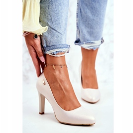 Bombas para mulheres Pearl Beige em um Pilar Sergio Leone Campbell bege 1