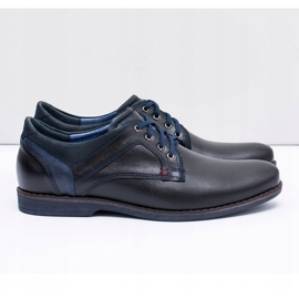Sapatos casuais masculinos de couro preto Nikopol Jericho 2