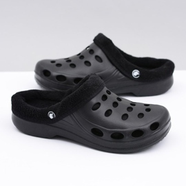 Flameshoes Chinelos femininos quentes preto Kroks Eva 1