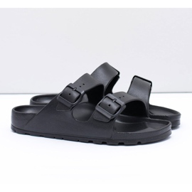 Flameshoes Chinelos masculinos pretos para jardim 1