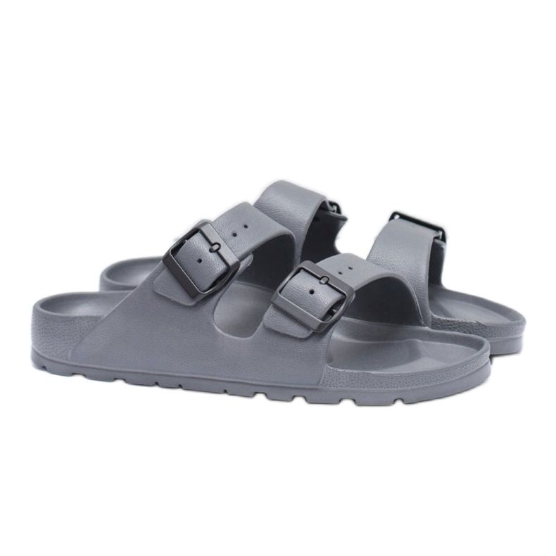 Flameshoes Chinelos cinza masculinos para jardim 1