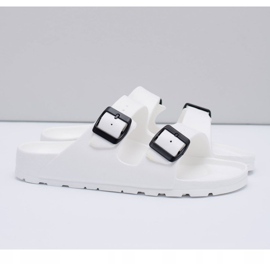 Flameshoes Chinelos leves de jardim branco masculino 1