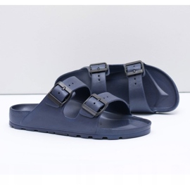 Flameshoes Chinelos masculinos azul marinho luz de jardim azul-marinho 2