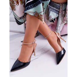 Sandálias de salto alto feminino preto bege ergola castanho 1