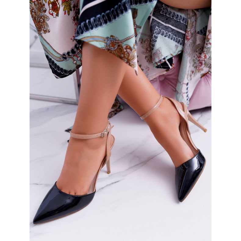 Sandálias de salto alto feminino preto bege ergola castanho 1