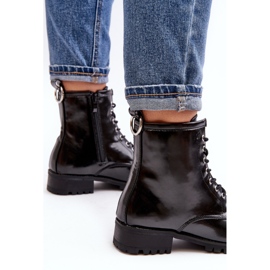 Botas femininas Lu Boo Black Workers com armação de aço Jacksy preto 2 Botas femininas Lu Boo Black Workers com armação de aço Jacksy preto 2