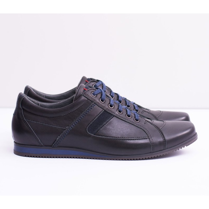 Neex Sapatos esportivos masculinos de couro Sferis preto 2