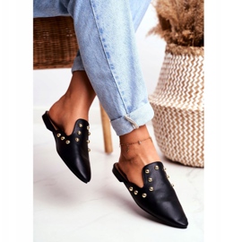 Mula Seniorita de chinelos Lu Boo feminino preto 1