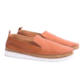 Mocassins de couro masculino perlugo marrom 1