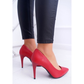 Sergio Leone Matt Pumps Stilettos Red Feliciana vermelho 2