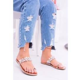 Lu Boo chinelos dourados elegantes tanut de lantejoulas 1