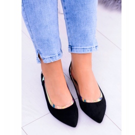 Bailarinas holográficas transparentes de Lu Boo Black em Szpic Lison preto 2