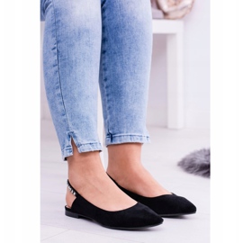 Bailarinas de camurça preta Lu Boo em macron de strass Szpitz preto 1