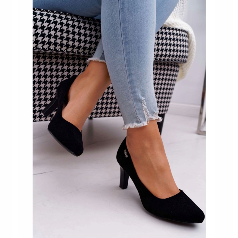 Sapatilhas femininas Sergio Leone Black Suede Orsola preto 2