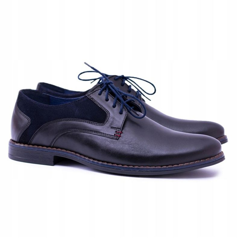 Sapatos Zinedine Masculino de Couro Preto Nikopol 1