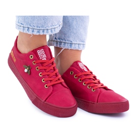 Tênis com isolamento vermelho feminino Big Star Monocolor BB274052 1