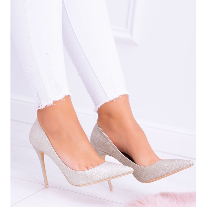 Lu Boo Glitter Ouro Shining Salto Alto dourado 2