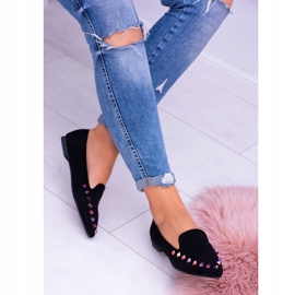 Lu Boo Black Lords Jatos Iridescent Suede Spike preto 2