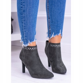 Vinceza Botas oliva femininas em salto alto Rebites Bemi verde 2