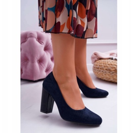 Bombas femininas Sergio Leone PB200 camurça azul marinho selva 1